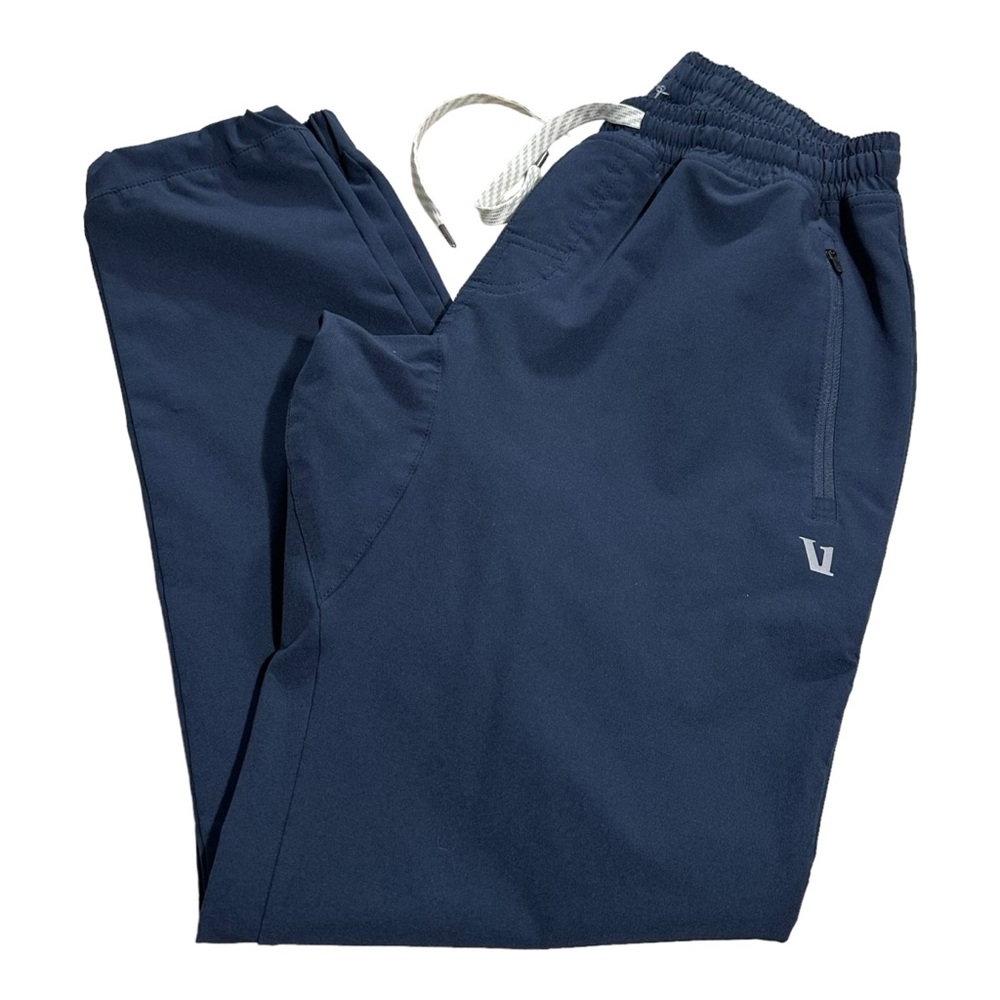 Vuori Transit Jogger Pants Men’s Small Blue Technical Sweatpants Zip Pockets